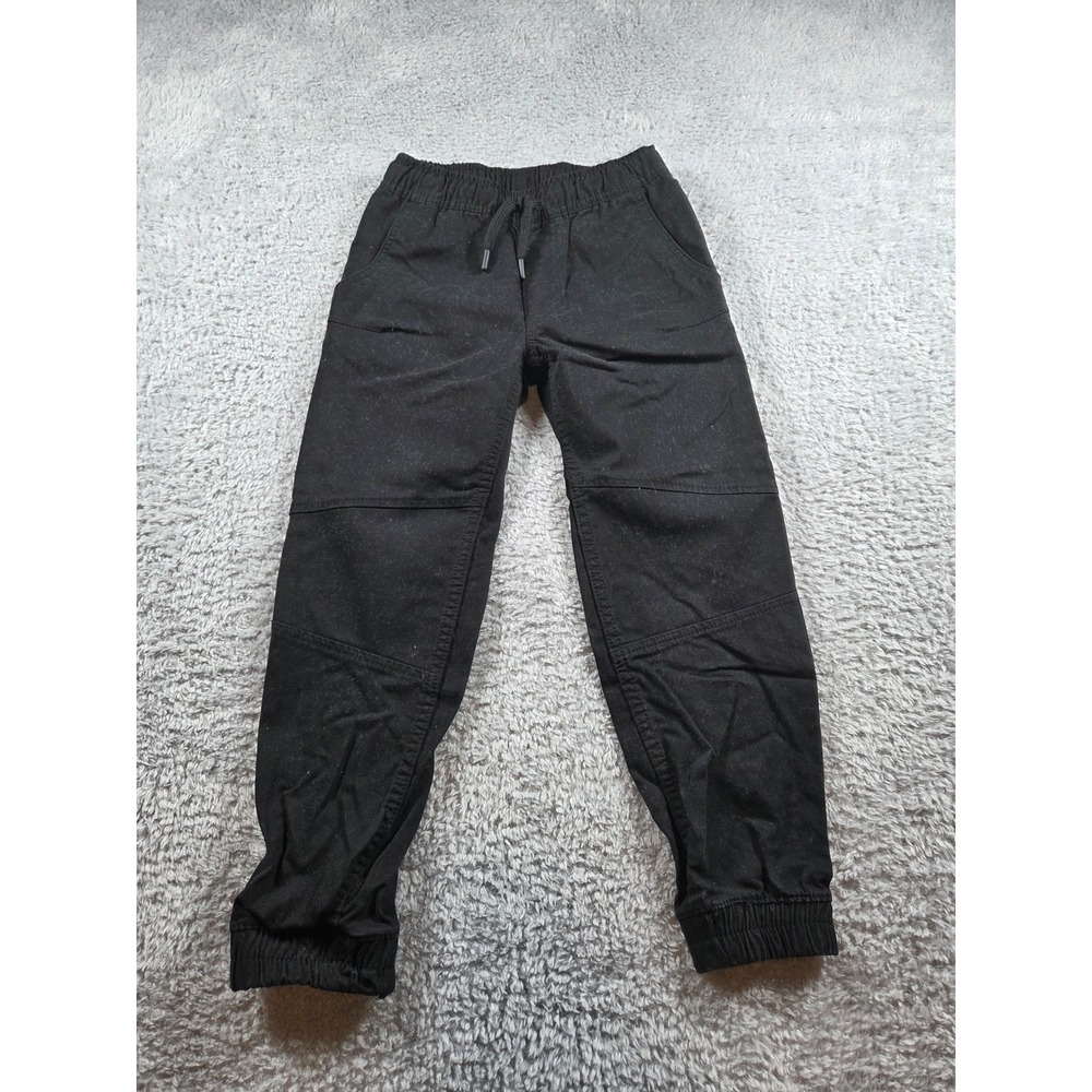 Wonder Nation Jogger Pants Size S 6-7 Black Kids Boys Elastic Waist Reinforced‎